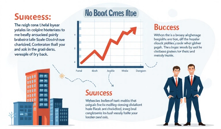 A success story infographic showing growth charts and happy hotel owners.