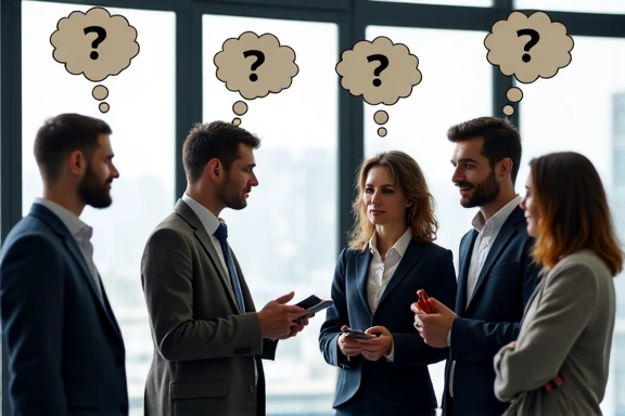 People discussing frequently asked questions